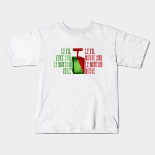 Le fil vert sur le bouton vert Kids T-Shirt